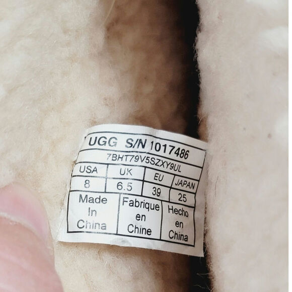 UGG ALDON STOUT WATER RESISTANT SHEARLING LINED ANKLE BOOTS IN BROWN, SZ 8 - Picture 14 of 16